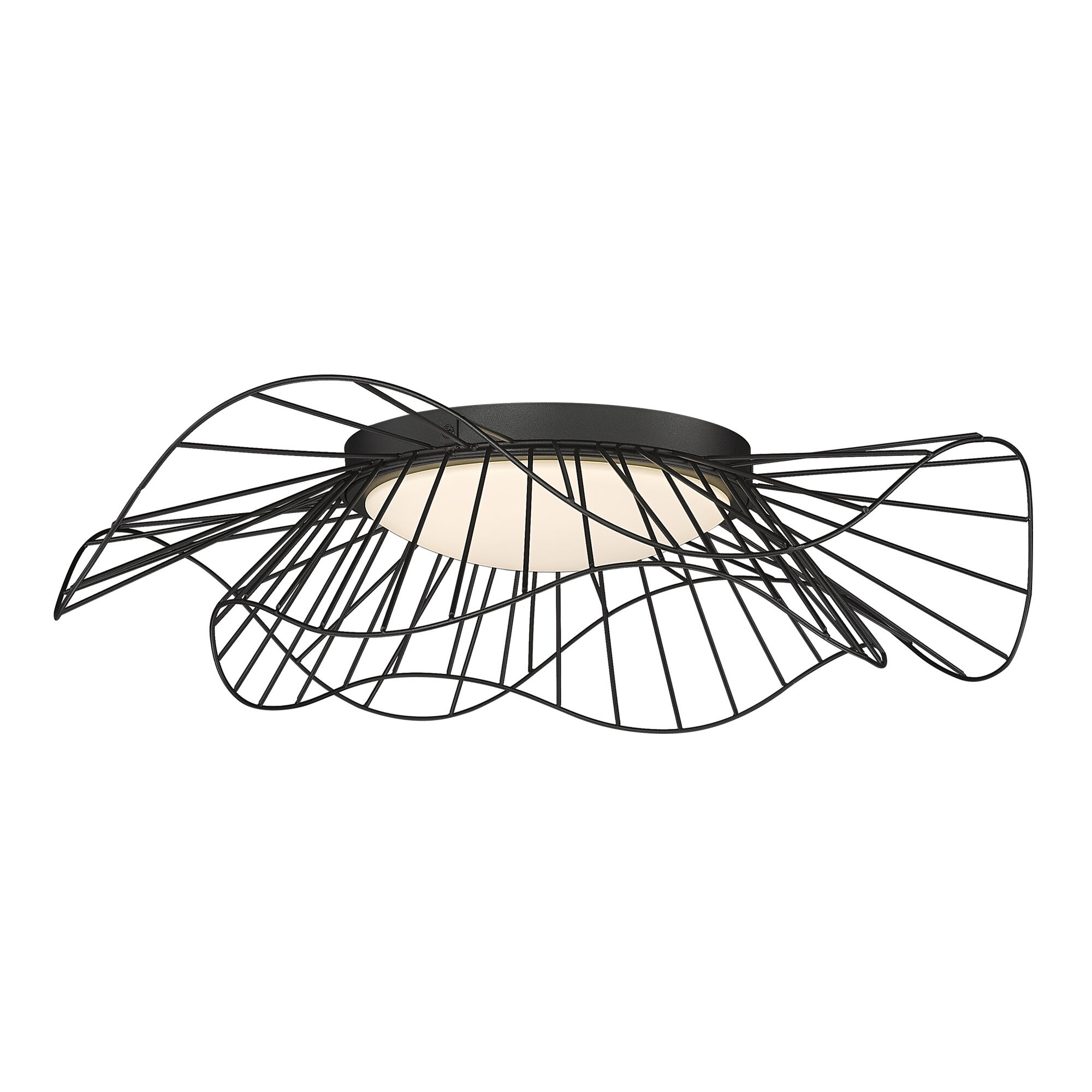 Elena LED 24 inch Natural Black Flush Mount Ceiling Light